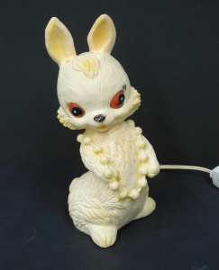Lot 103 - Mid-century rubber bunny night-light made by Combex, Australia - 29cm