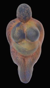 Lot 155 - Small modern Glass Replica of The Venus of Willendorf - marked to back