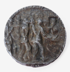 Lot 157 - WWI era propaganda medallion by Karl Goetz commemorating the sinking o