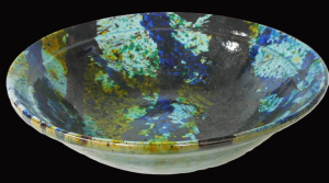 Lot 202 - Large Mid Century Modern Danish Pottery Bowl - Period Splatter glaze d