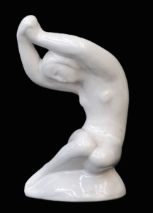 Lot 204 - L Hjorth Modernist Danish Pottery Figure of a Bather - impressed mark