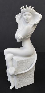 Lot 205 - Royal Copenhagen Matt Figure - Zodiac - Leo designed by Christel Mar