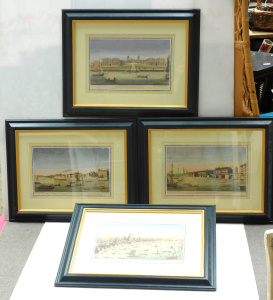 Lot 40 - 4 x 18thC hand coloured French engravings of scenes on the River Thames