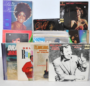 Lot 48 - Box lot Mixed Vintage Vinyl LP records inc Shirley Bassey, Cliff Richar