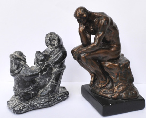 Lot 93 - 2 x figurines inc Indigenous Canadian seal hunters and after Rodan's Th