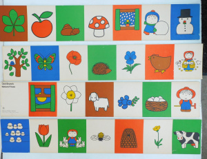 Lot 94 - 4 panel set of retro children's educational Dick Bruna's Nature Frieze
