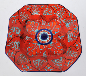Lot 103 - Large Retro Tropea 1970s Italian Pottery Wall Plaque - Octagonal shape