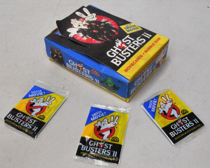 Lot 127 - Opened but complete with all 36 unopened packs POS carton of Ghost Bus