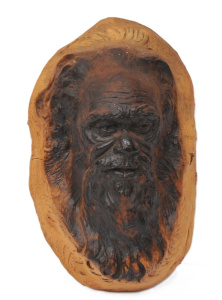 Lot 143 - William Ricketts Australian Pottery Wall plaque - Portrait of Atirantu