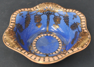 Lot 165 - Vintage blank Porcelain Bowl w c1915 Handpainted Art Nouveau Decoratio