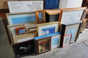 Lot 037 - Very large group of framed prints and pictures inc Picasso, Tolouse-La