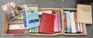 Lot 049 - 3 boxes of books inc embroiderneedlework and other non-fiction, hard a