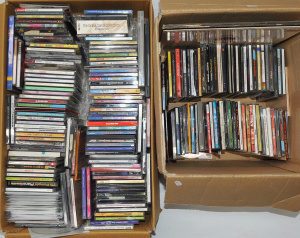 Lot 058 - Large lot 3 boxes of CDs & DVD'S inc Kyuss, Xavier Rudd, Robert Mi
