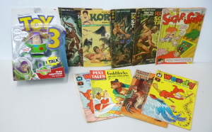 Lot 086 - Group vintage Comics & Boxed Toy Story Buzz Lightyear inc 1960s Ko