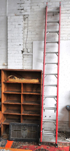 Lot 088 - Vintage Fire Hose w Copper & Brass Nozzle & Large Toolex 4 Met