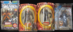 Lot 093 - 4 vintage boxedcarded action figures inc Marvel Series VI Legends Wolv