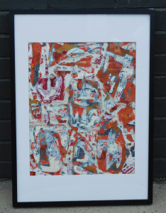 Lot 104 - John Taylor (1963 - ) Framed Mixed Media - Abstract - signed lower rig