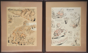 Lot 118 - Pair framed Ladies Home Journal 1925 pages - Kewieville by Rose O'Neil