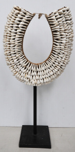 Lot 129 - Large Vintage Style Tribal Necklaces with Cows Teeth Decorations &