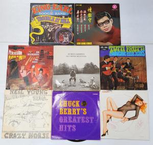 Lot 134 - Group lot Mixed vintage Vinyl Lp Records - George Harrison 'All things