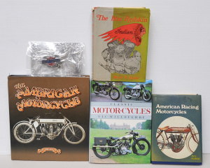 Lot 137 - 4 hardback volumes of motorcycle reference books and a Harley Davidson