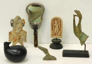 Lot 156 - Mixed Group lot inc Scandinavian Louise Hederstrom carved wooden bird,