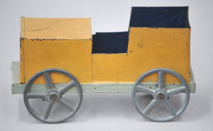 Lot 186 - Depression toy Cart - painted, tin plate, wheels impressed with ESS -