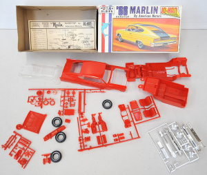 Vintage boxed Unmade 1970s plastic scale Model Kit - American Motors 1966 Marlin