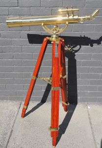 Lot 001 - Vintage Style SkyWatcher 80900mm Polished Brass Refractor Telescope on