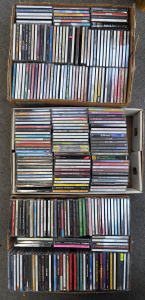 Lot 016 - Large lot of 3 boxes of CDs inc Madonna, Louis Armstrong, Frenzal Rhom