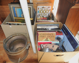 Lot 029 - Large mixed lot of 3 boxes inc framed oils on canvas and other picture