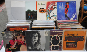 Lot 066 - Large lot 3 boxes of vintage vinyl LP records inc Kylie Minogue, Slim