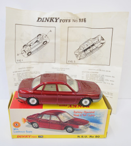 Lot 126 - Mint boxed vintage Dinky die-cast model car #176 NSU Ro 80