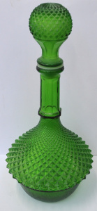 Lot 207 - 1960s Italian emerald green glass Decanter - 30cms H