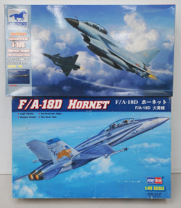 2 x boxed unmade Plastic 1 48 Scale Model Kits - Modern Fighter Jets - F A - 18D
