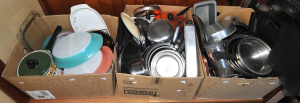 Lot 018 - 3 x boxes - Vintage & Retro 1970s Kitchen items - Heaps colourful