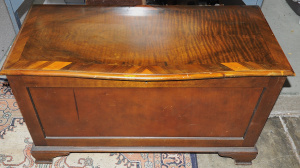 Lot 043 - Vintage Standis Furniture Art Deco inlaid wooden chest with inset tray