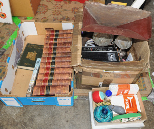 Lot 055 - 3 x Boxes of Mixed Items inc In The Mist Of Mountains Book by Ethel T