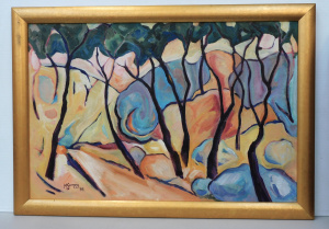 Lot 107 - Margaret Gurney (1943 - ) Gilt framed Oil Painting - Summer Gold - sig