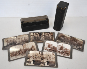 Lot 120 - Vintage Cased Underwood Travel Library Stereoscope Slides of Jerusalem