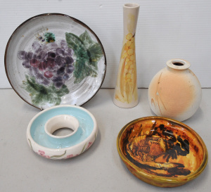 Lot 143 - Group lot of Vintage handpainted Ceramics inc Cleland Conservation SA