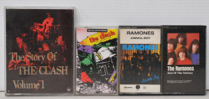 Lot 159 - 2 x Ramones Cassette Tapes & 2 x The Clash Cassette Tapes incl Ani