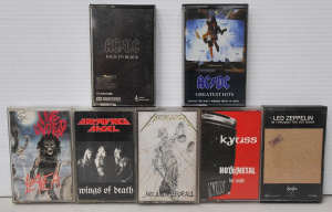 Lot 162 - Lot Vintage Original of Metal and Rock n Roll Cassette Tapes incl ACDC