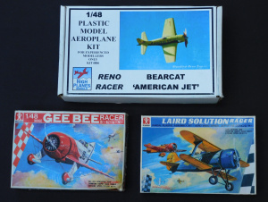 Lot 184 - 3 x boxed vintage unmade plastic 1 48 scale Model Kits - Racing Planes