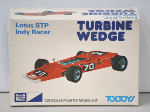 Lot 201 - Boxed unmade Plastic 1 25 Scale Race Car Model Kit - Turbine Wedge Lot