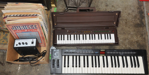 Mixed Music Lot incl Vintage Sheet Music,Dighitech Stereo Amp, Yamahe Portasound