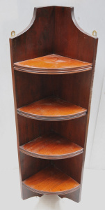 Lot 002 - Victorian style wall hanging corner shelf unit made of repurposed vint