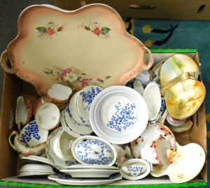 Lot 013 - Large group of Victorian ceramics inc hand painted, transfer ware, duo