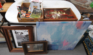 Lot 064 - Mixed Group lot in Pictures, Prints & Frames, Boxed EPNS Cutlery S