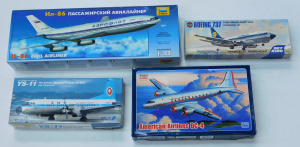 Lot 117 - 4 x Boxed Unmade 1 144 Scale Plastic Airliner Model Kits - Boeing 737